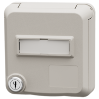 MENNEKES  Cepex data port socket with lock and labelling field, pure white 4624