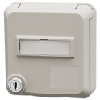 MENNEKES Cepex data port socket with lock and labelling field, pure white 4624