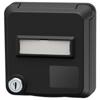 MENNEKES  Cepex data port socket with lock and labelling field, deep black 4678G