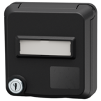 MENNEKES Cepex data port socket with lock and labelling field, deep black 4645