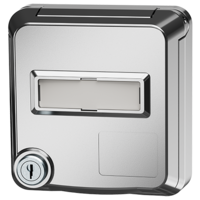 MENNEKES  Cepex data port socket with lock and labelling field, white aluminium 4626