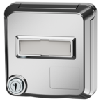 MENNEKES Cepex data port socket with lock and labelling field, white aluminium 4626