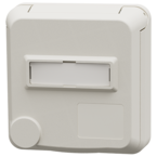 MENNEKES Cepex panel mounted socket SCHUKO® with labelling field, pure white 4580