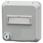 MENNEKES Cepex data port socket with lock and labelling field, light grey 4642
