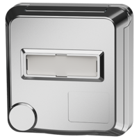 MENNEKES  Cepex panel mounted socket SCHUKO® with labelling field, white aluminium 4574ME