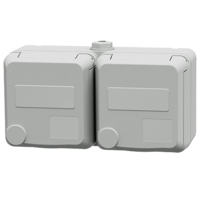 MENNEKES  Double socket Cepex, light grey 4404