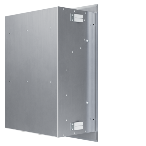 Stainless steel flush-mounted combination unit with RCD type A 84373