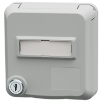MENNEKES  Cepex data port socket with lock and labelling field, light grey 4662