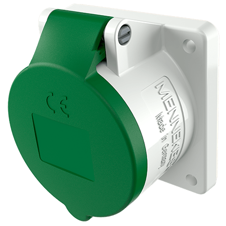 MENNEKES Panel mounted socket with TwinCONTACT 1676
