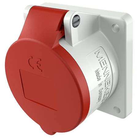 MENNEKES Panel mounted socket with TwinCONTACT 3385