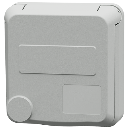 MENNEKES Cepex panel mounted socket SCHUKO®, light grey 4582