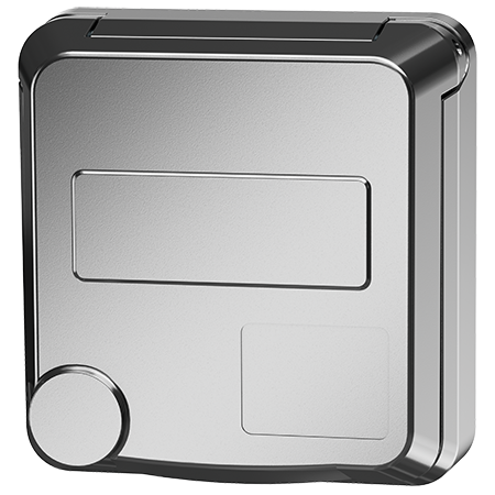 MENNEKES Cepex panel mounted socket SCHUKO®, white aluminium 4584