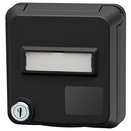 MENNEKES Cepex data port socket with lock and labelling field, deep black 4645