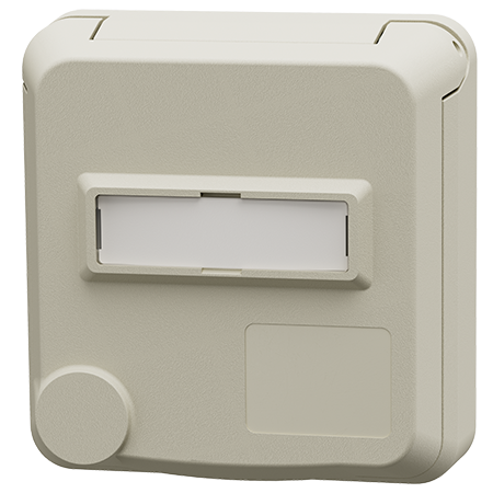 MENNEKES Cepex panel mounted socket with labelling field, pearl white 4850